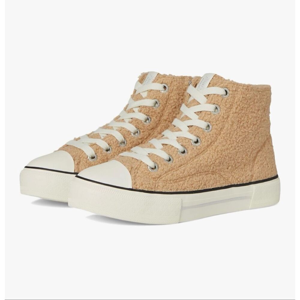 🌸 Blowfish Malibu Women’s Kimber-Hi Oxfords Teddy Faux Sherpa Size 7 New